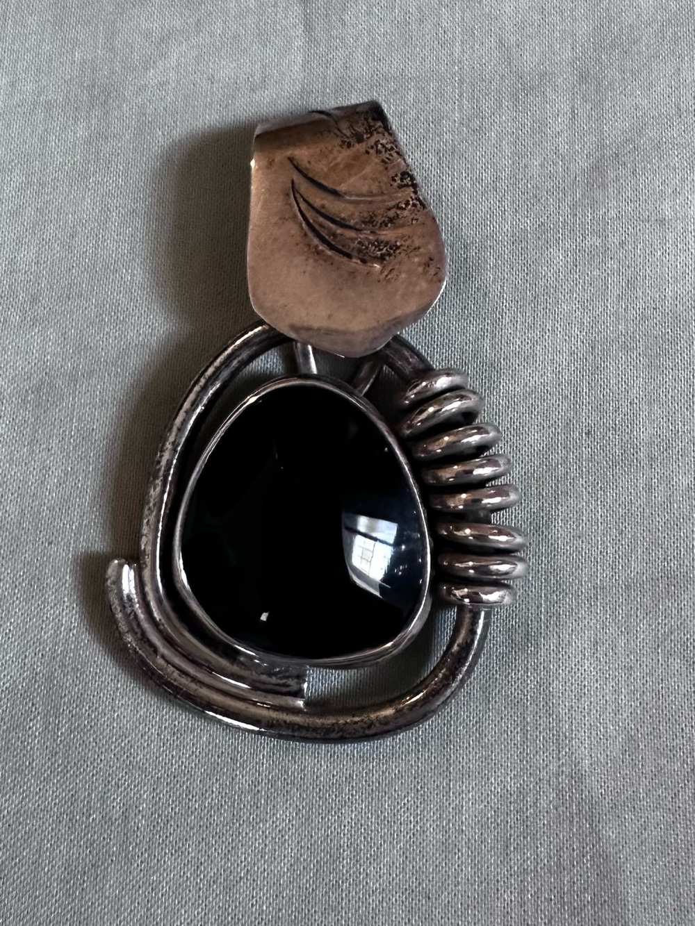 Silpada Vintage Black Onyx Sterling Silver  Pendant